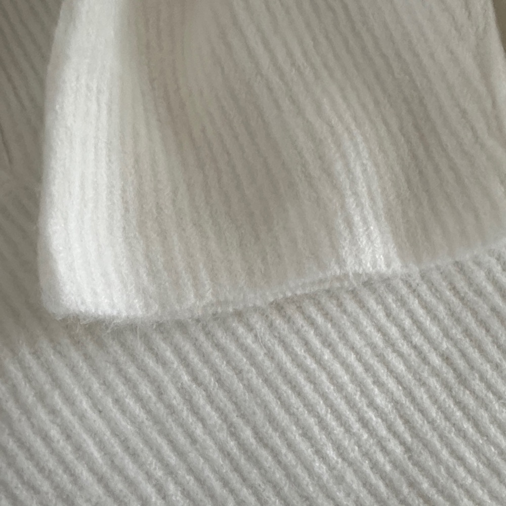 1. State white Ribbed Knit Polo Top - Picture 3 of 3